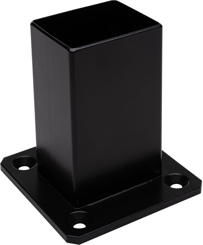 Mocowanie słupka Kornik 37 x 47 mm poziome czarne