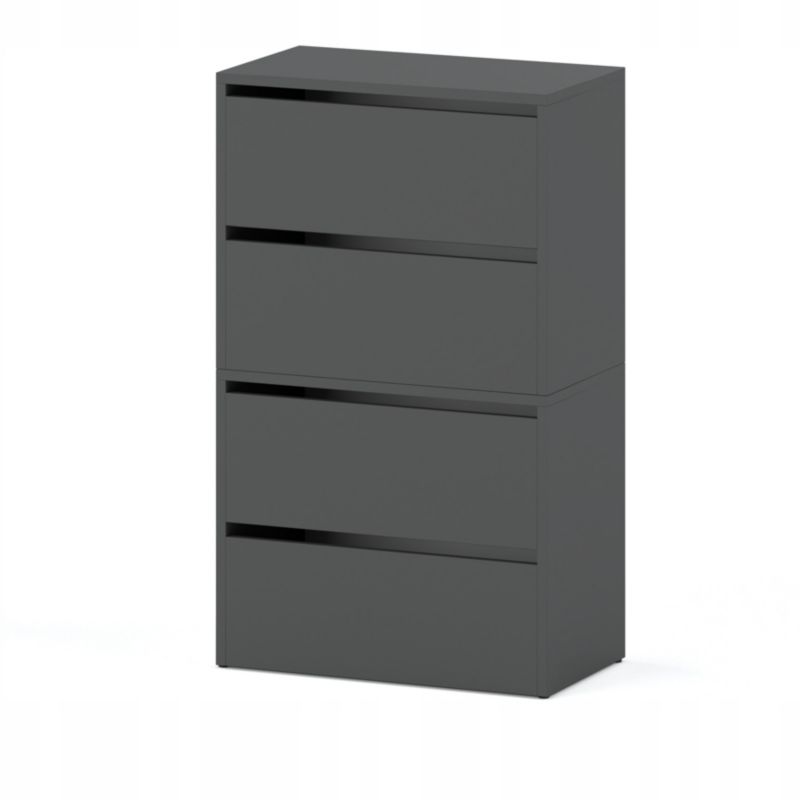 Szafka Na Buty Stiv-Meble 4 Drzwi 2 Moduły 60Cm Szary Mat 60X36X100 Cm 1Szt.