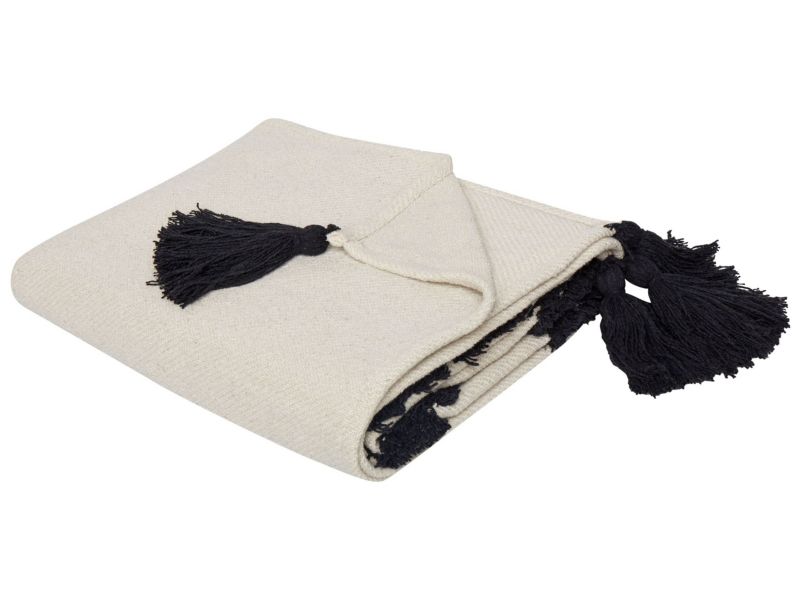 Koc Sedio Bawełna 150 x 200 cm Biały 1 szt.