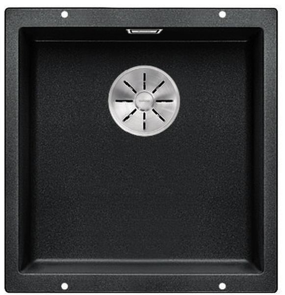 Zlewozmywak granitowy Blanco Subline 400-U antracyt 40x40 cm, 1 komora, bez otworu, 1 szt.