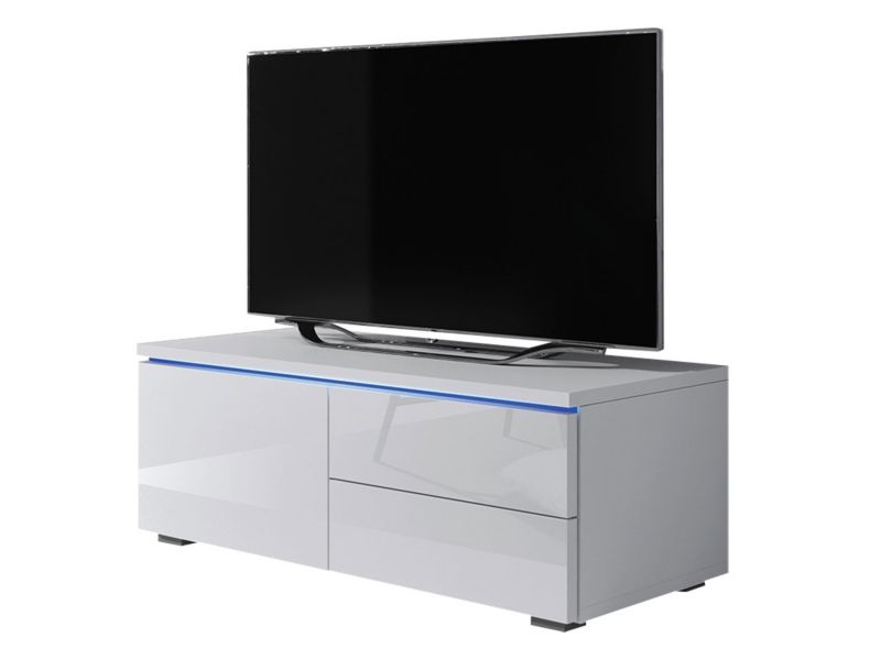 Szafka RTV MIRJAN 24 XI Lewa biały + biały połysk 1 szt.