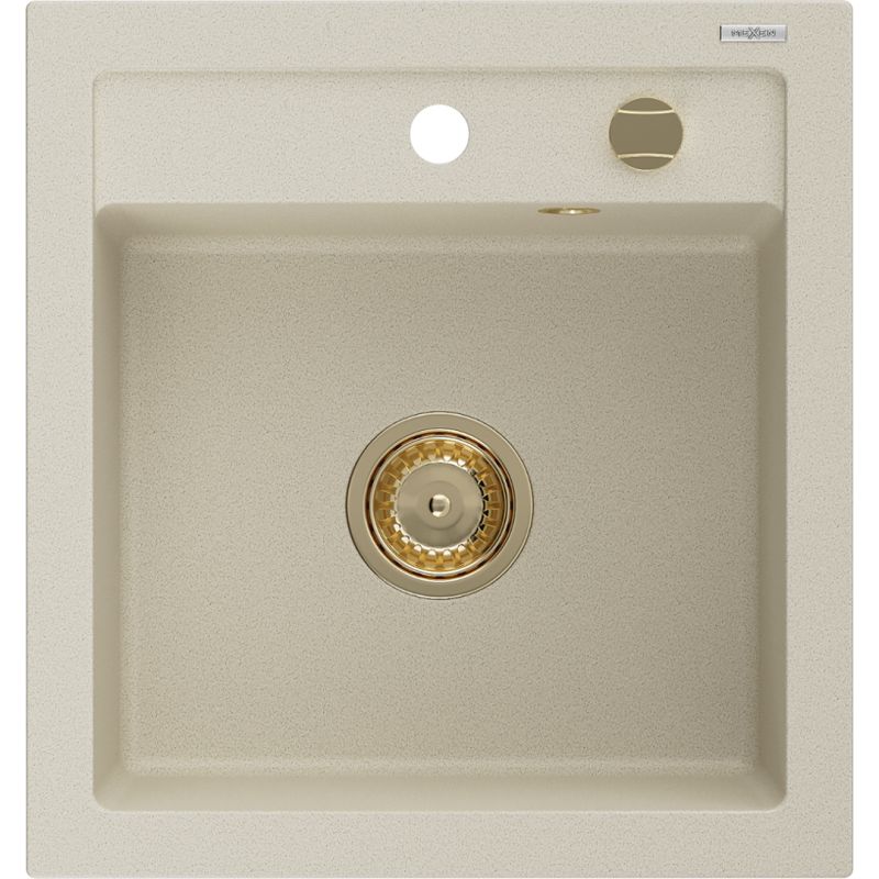 Zlewozmywak wpuszczany Mexen Vito 1-komorowy beżowy 520x490 mm 6503521000-69-G
