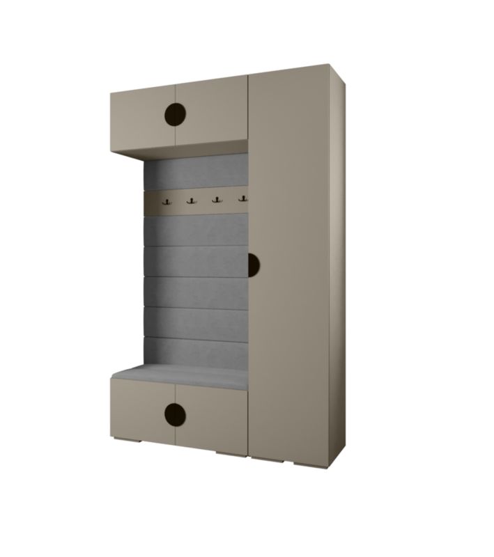 Garderoba do przedpokoju Abiks INOVA 4 Z19 kaszmir+czarny+manila16 1 szt.