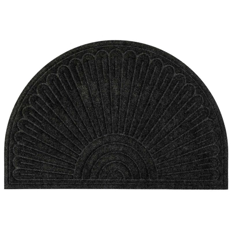Wycieraczka półokrągła Half Moon Contours 60x90 cm e-floor czarny 1 szt