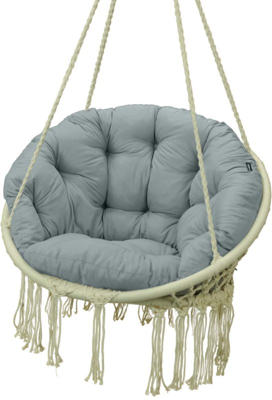 Poduszka na fotel wiszący AMPO 110x60 cm jasny szary 1 szt.