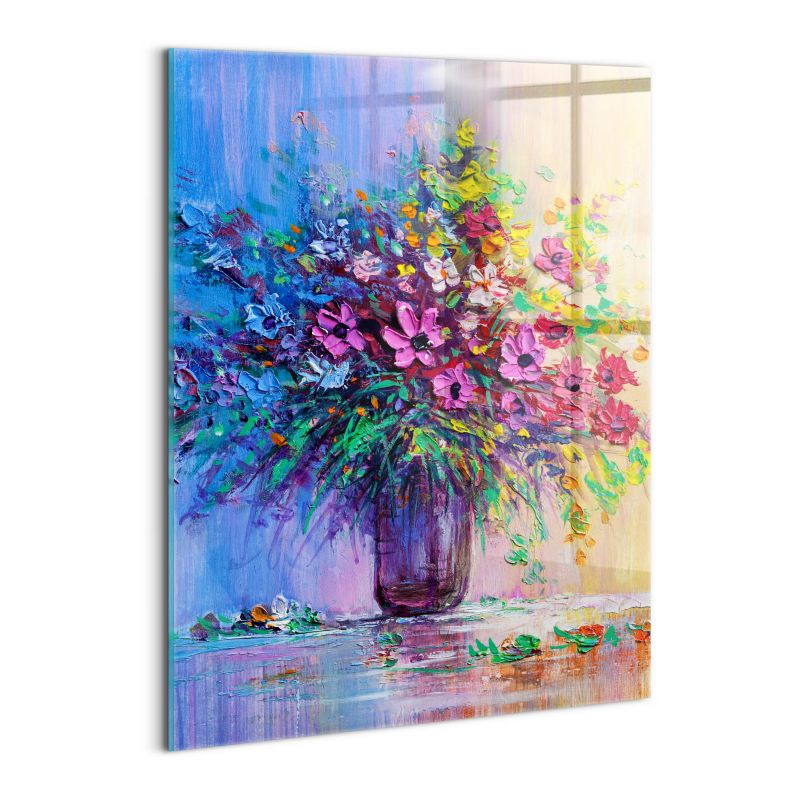 Obraz Szklany Wallfluent 60x80 cm Kwiaty w wazonie 1 szt.