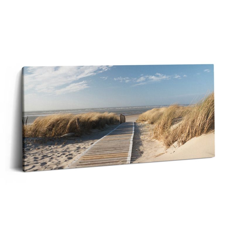 Obraz na płótnie Wallfluent 100x50 cm Widok na plażę i morze 1 szt.