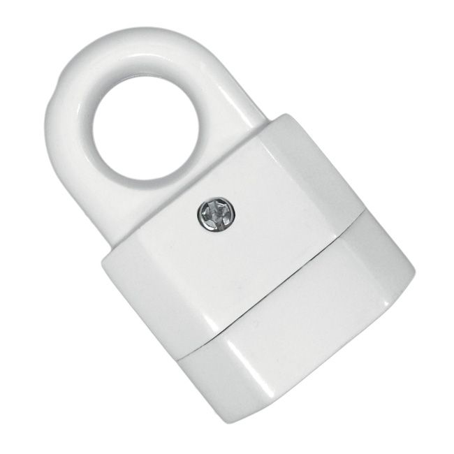 Gniazdo płaskie z uchwytem Elgotech 1X bez uziemienia białe