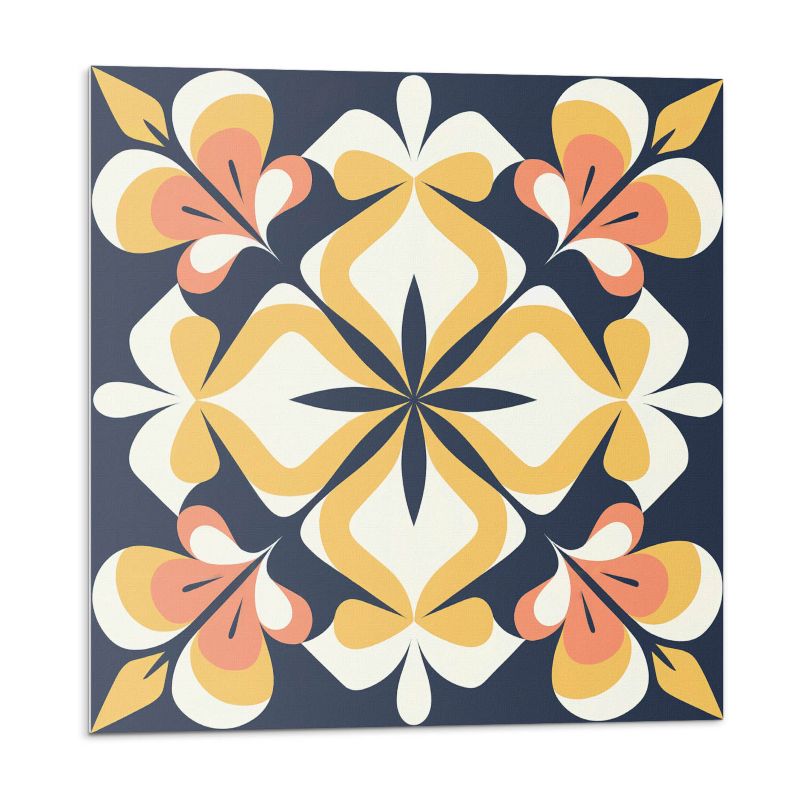 Kafelki samoprzylepne Wallfluent 50x50 cm Geometria w kwiecistym stylu 4 szt.