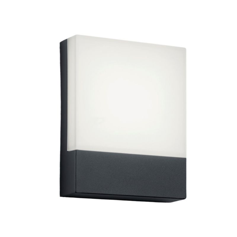 Kinkiet ścienny zewnętrzny Trio Pecos antracytowo-biały LED 6W 3000K 600lm IP54 wym: 20 x 16 x 16 cm aluminium - 1 szt.