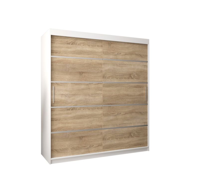 Szafa przesuwna Garderoba Abiks Verona 1 180 biały + sonoma 1 szt.