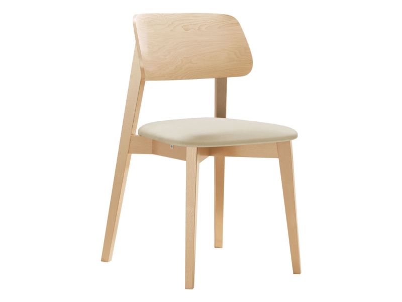 Krzesło MIRJAN 24 tapicerowane KT63 buk/śmietankowy aksamit 1 szt.