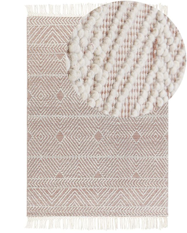 Dywan wełniany 160 x 230 cm beżowo-brązowy Kestel 1 szt.