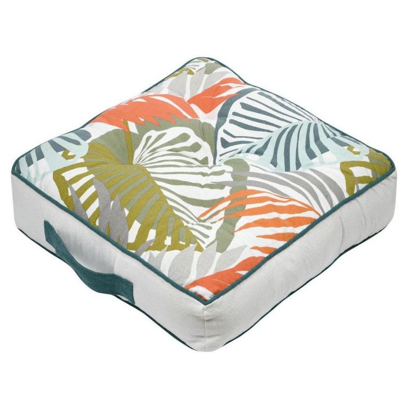 Poduszka Podłogowa Kentia STOF dekoracyjna 45x45 cm Liście 1szt.