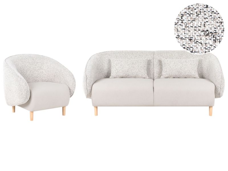 Komplet wypoczynkowy UMEA Jasnobeżowy 1 kpl