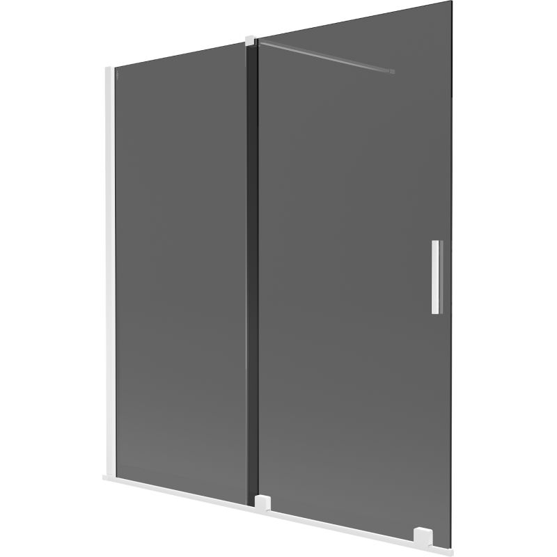 Parawan nawannowy dwuskrzydłowy Mexen Velar grafit/biały 150x150 cm 1 szt.