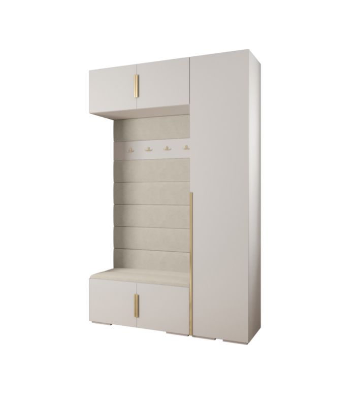 Garderoba do przedpokoju Abiks INOVA 1 Z19 biały+złoty+manila02 1szt.