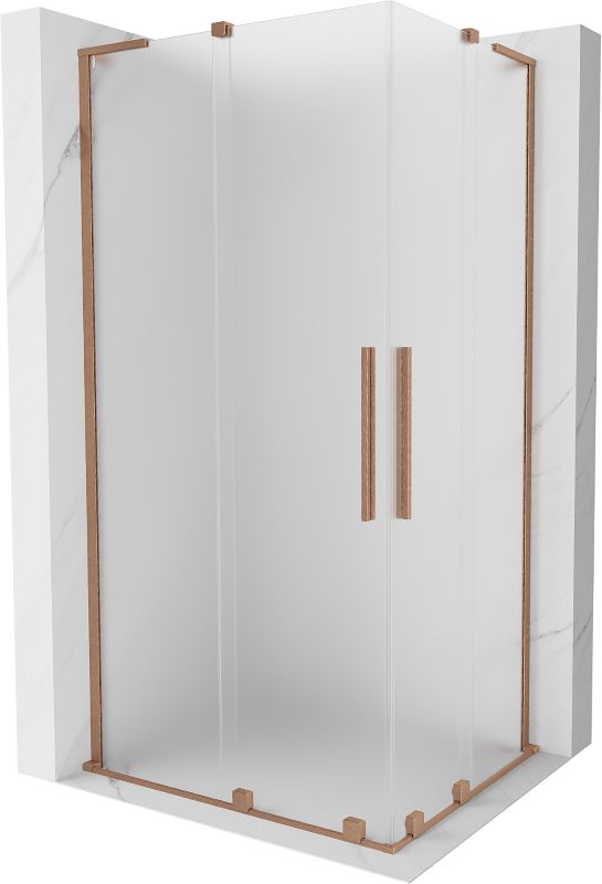 Kabina prysznicowa Mexen Velar L Duo rozsuwana 90 x 80 cm szron miedź szczotkowana 1 szt.