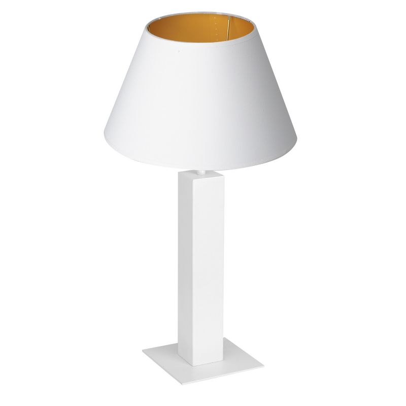 Lampka stołowa Luminex Table Lamps biały mat-złota 1 x E27 x 15W IP20 wym: 56 x 30 x 30 cm metal - 1 szt.