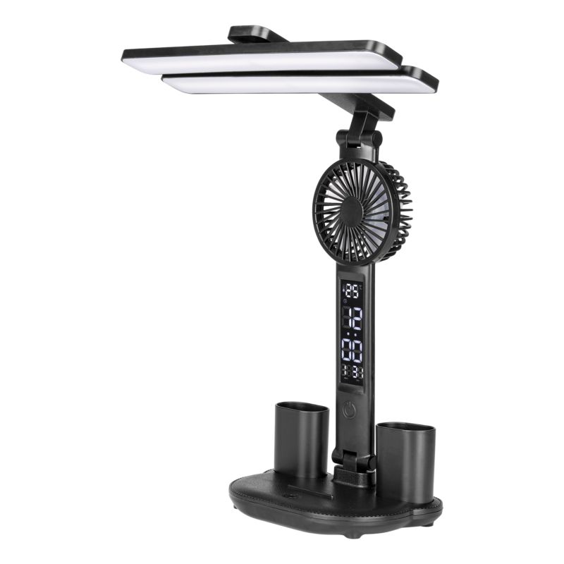 Lampka biurkowa LED DPM z przybornikiem czarna