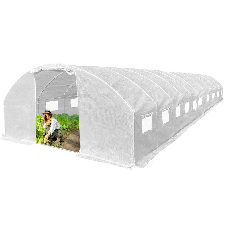 Tunel Ogrodowy 4iQ Group 4x10m Biały 25mm Folia UV 1szt.