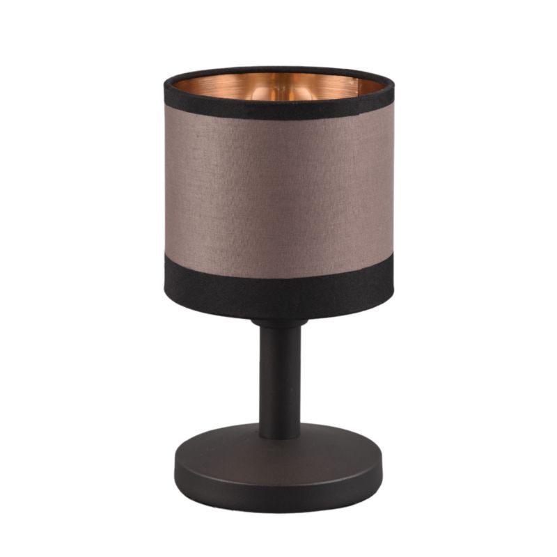 Lampa stołowa RL Davos czarna-taupe 1 x E14 x 10W IP20 wym: 22.5 x 12 x 12 cm tkanina - 1 szt.