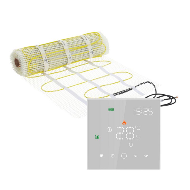 Zestaw mat grzewczych pod płytki Mission Air MA-160 1,5m² + Leo Biały 1szt