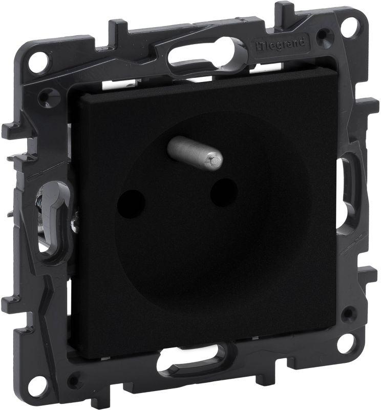 Gniazdo pojedyncze Legrand Niloe Step czarne