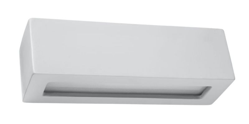 Kinkiet ścienny Sollux Lighting Vega szaro-biały 1 x E27 x 60W IP20 wym: 10 x 32 x 10 cm - 1 szt.