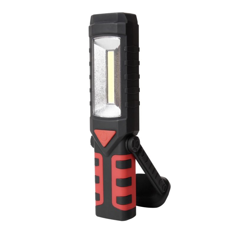 Latarka LED MasterLED 3w1 3W COB 215mm IPX2 6000K zimna biel z hakiem i magnesem czerwono-czarna 1 szt.