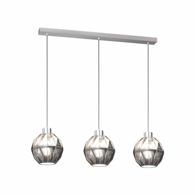Lampa sufitowa wisząca Milagro Como 5731 szaro-chromowana szerokość 65 cm wbudowany LED 40W 1 szt.