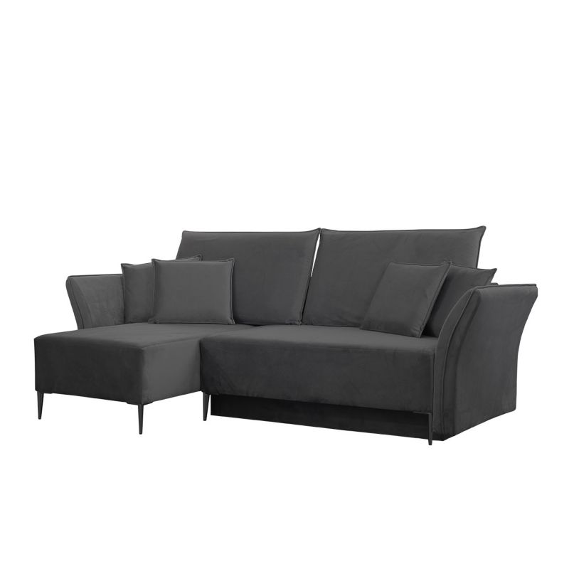 Narożnik z funkcją spania MIRJAN 24 Bregi grafit + czarny 1 szt.