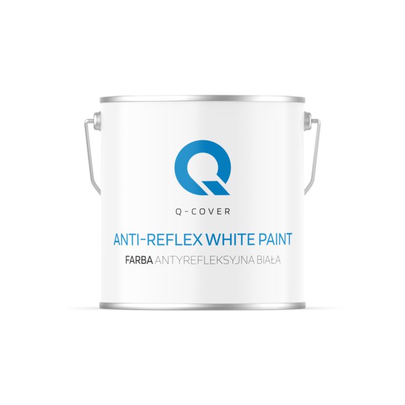 Farba Antyrefleksyjna Lateksowa Do Wnętrz Q-Cover Śnieżnobiała Głęboki Mat 5L