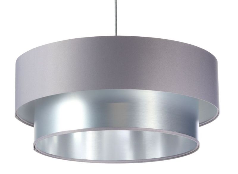 Lampa Bps Koncept wisząca DOUBLE GRAY 60 szara/srebrna 1 szt