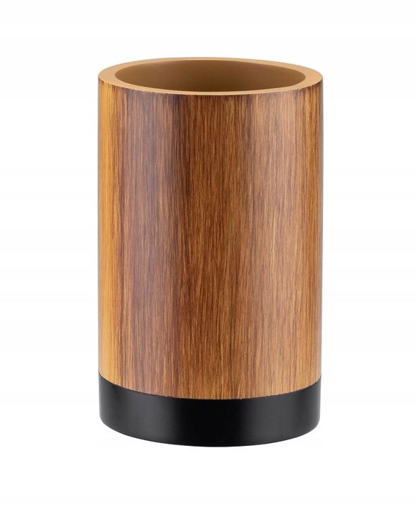 Kubek Na Szczoteczki KADAX Kubek Pojemnik Wzór Drewna Brązowy 1 szt.