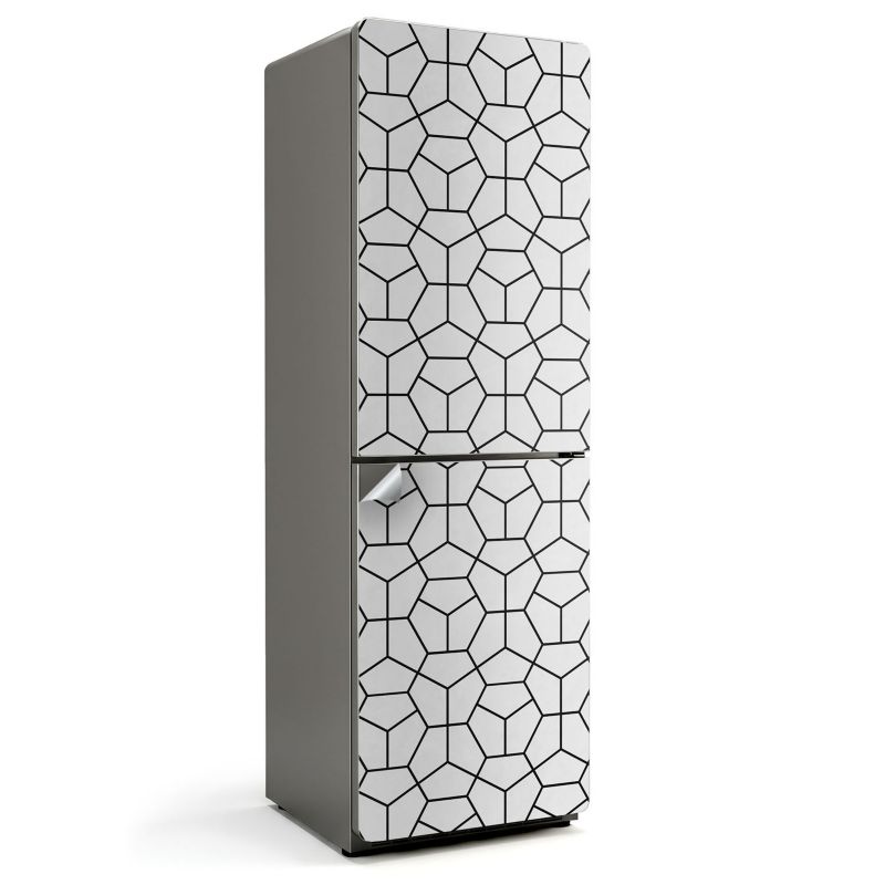 Ochronna naklejka na lodówkę Wallfluent 60x190 cm Geometria heksagonalna 1 szt.