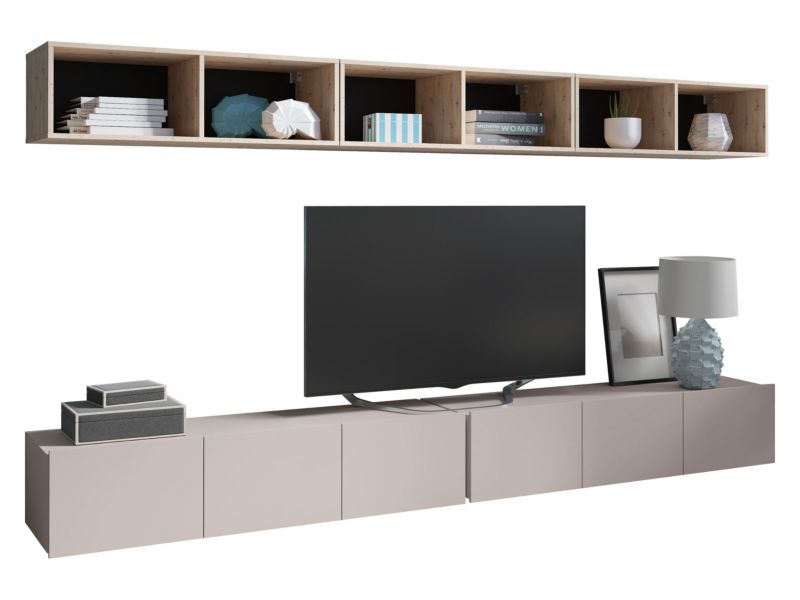 Meblościanka MIRJAN 24 Calabrini XXXIII kaszmir + dąb artisan 1 kpl.