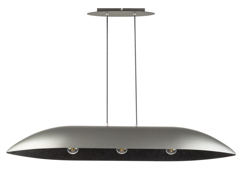 Lampa wisząca Sigma Lighting Gondola srebrno-czarna wym: 80 x 114 x 25 cm 3xE27 x 1 szt.