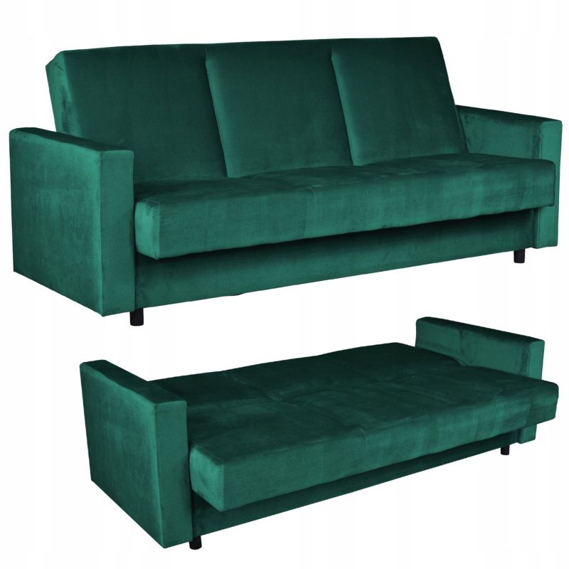 Kanapa do salonu rozkładana Family Meble Alicja zielona 1szt