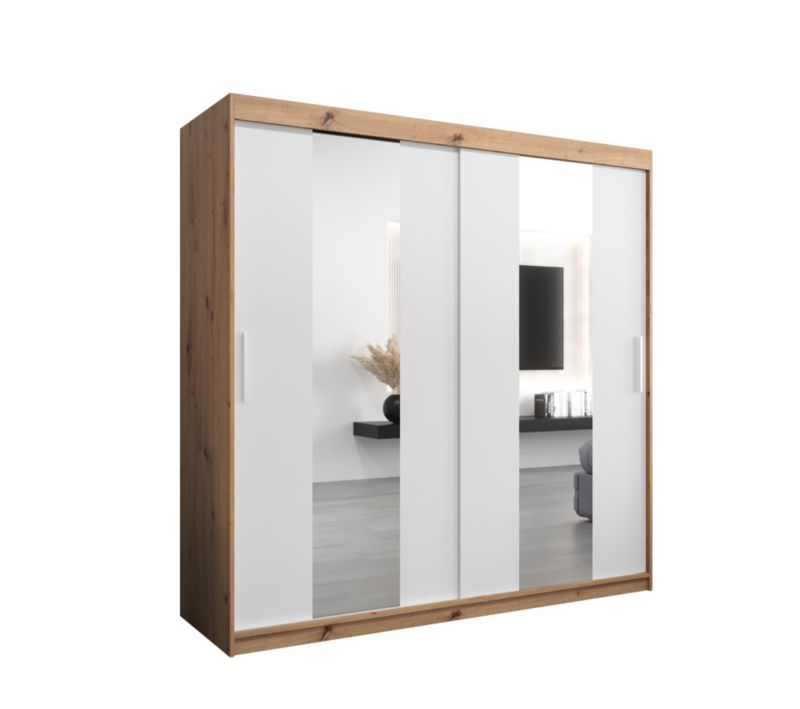 Szafa przesuwna Garderoba Abiks POLE 200 artisan/biały 1 szt.