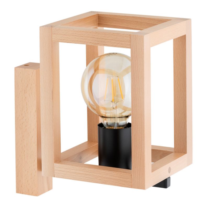 Kinkiet ścienny Alfa Pako jasne drewno-czarny 1 x E27 x 15W IP20 wym: 26 x 16 x 24 cm - 1 szt.