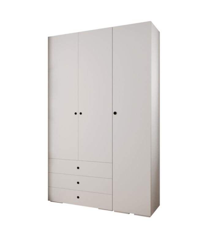 Garderoba wysoka do przedpokoju Abiks INOVA 2 Z17 biały+czarny 1 szt.