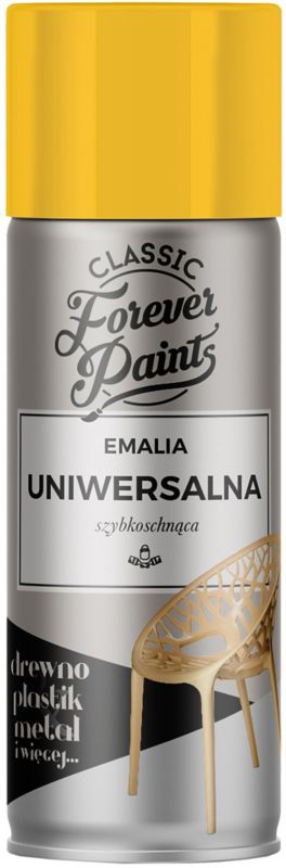 Emalia uniwersalna szybkoschnąca Forever Paints 400 ml żółta