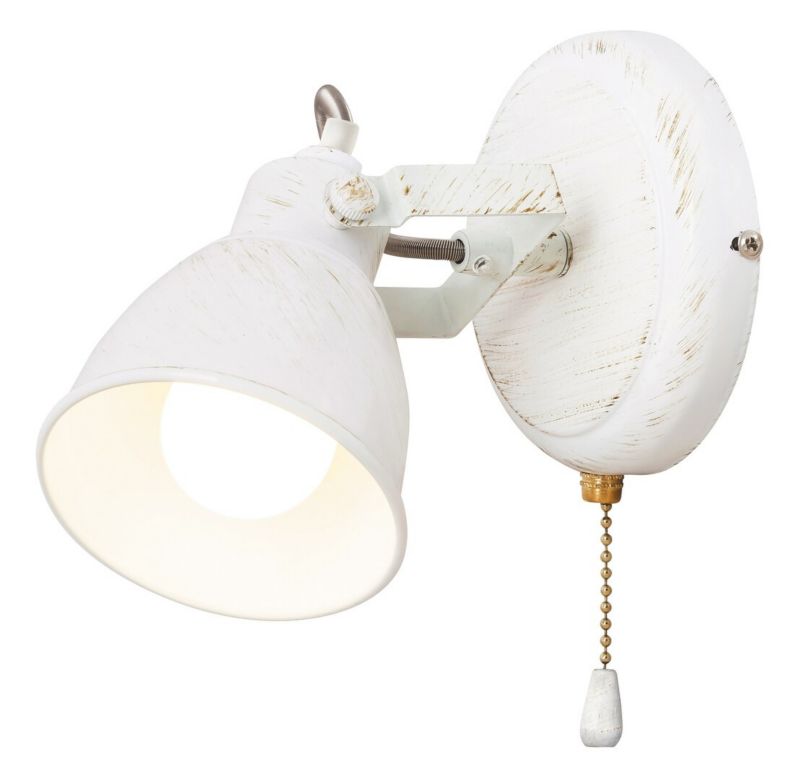 Kinkiet ścienny Rabalux Vivienne biały antyk z włącznikiem 1 x E14 x 15W IP20 wym: 16 x 16 x 19 cm - 1 szt.