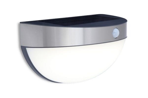 Kinkiet solarny z czujnikiem Lutec Bubble srebrno-biały LED 2W 4000K 200lm IP44 wym: 12,6 x 12,5 x 21,8 cm metal - 1 szt.