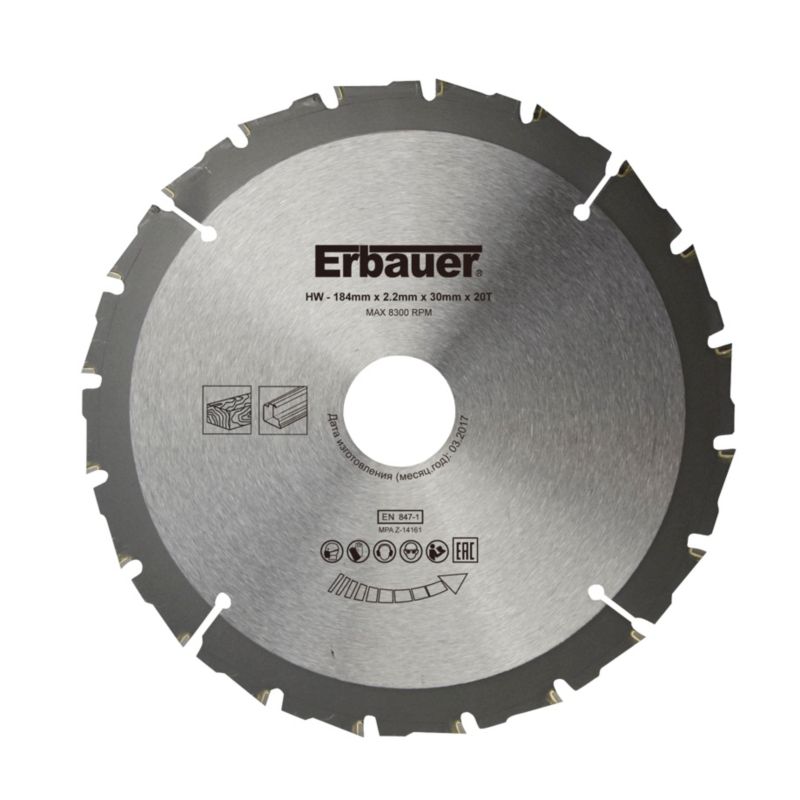 Tarcza uniwersalna Erbauer 184 x 30/20/16 mm 20T