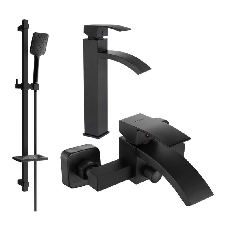 Zestaw wannowy Mexen Libra czarny 745113DQ62-70 1 szt.