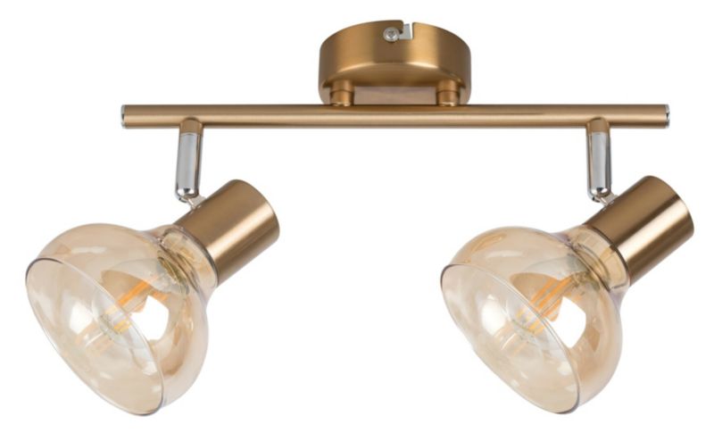 Lampa sufitowa Rabalux Holly złoto antyczny-bursztynowy 2 x E14 x 40W wym: 19 x 32 x 8 cm - 1 szt.