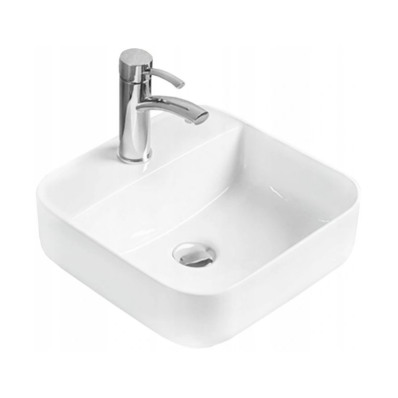 Umywalka nablatowa Mexen Silvia biała 39x39 cm 1 szt.