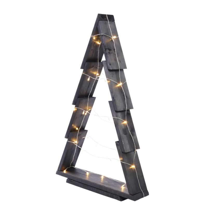 Choinka drewniana stojąca MODO24 75,5 x 48 cm impregnowana czarna 1 szt